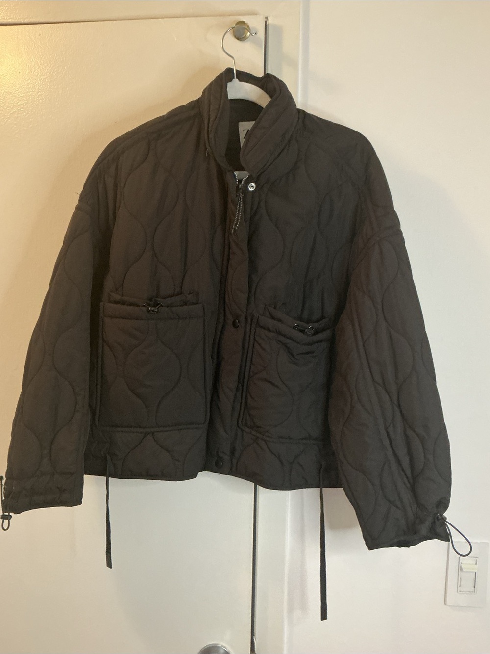 Zara Quilted Black Puffer Jacket
